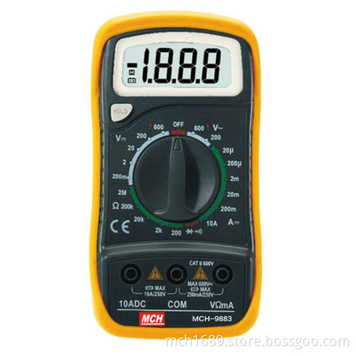 Digital Multimeter, AC/DC Voltage, DC Current, 2000 Counts (MCH-9883/9883B)